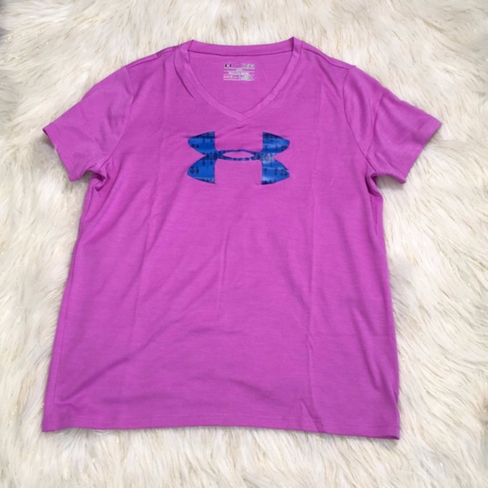 Under Armour Youth Large Pink V-neck Shirt